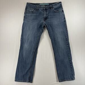 Rock & Roll Revolver Slim Straight Leg Mens Size 35x30 Blue Denim Mid Rise